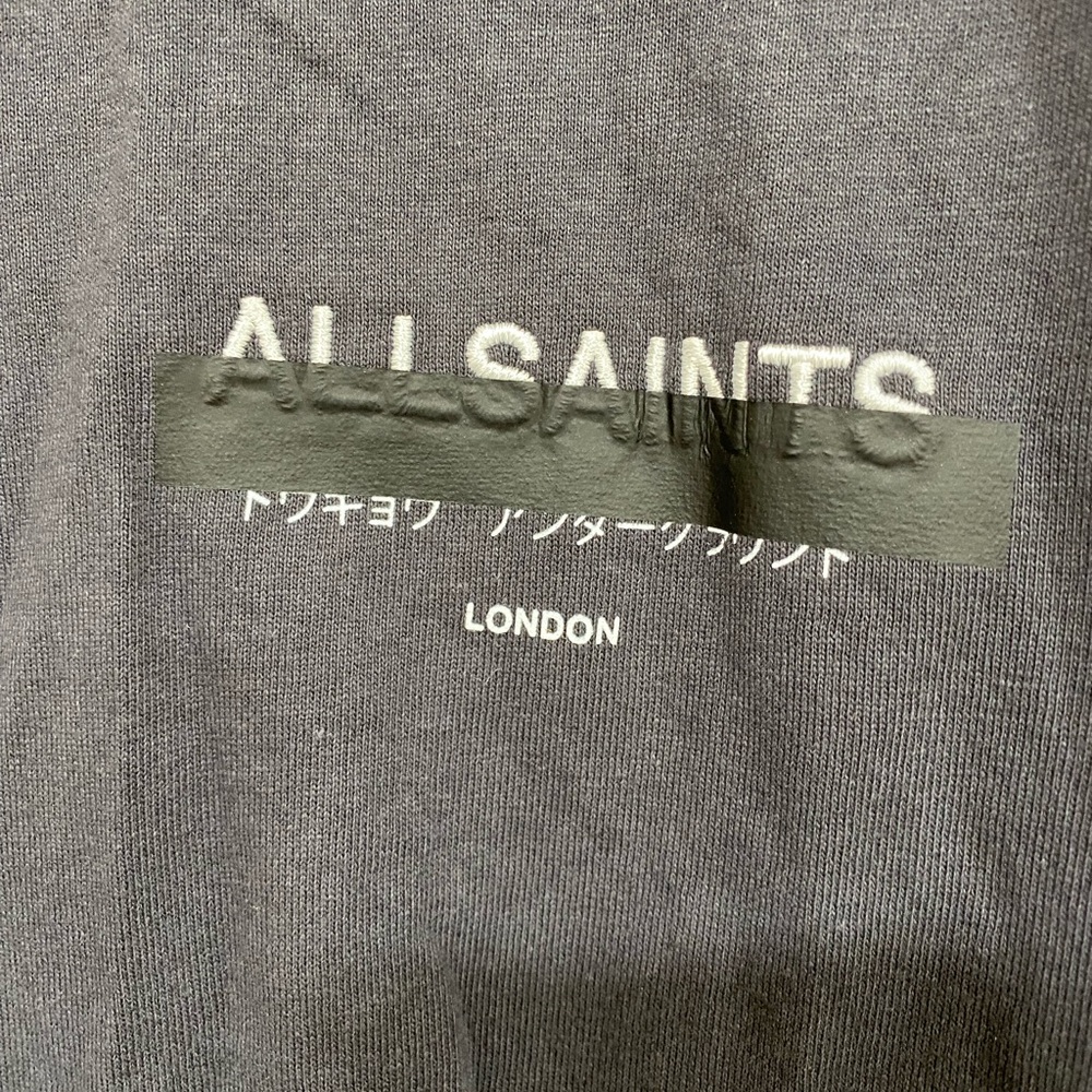 All Saints Redact Oversized Embroidered Logo T-Shirt XL - Picture 5 of 10